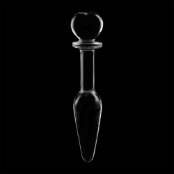NEBULA SERIES BY IBIZA - MODELO 7 TAPÓN ANAL DE VIDRIO DE BOROSILICATO TRANSPARENTE 13,5 CM -O- 3 CM
