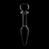 NEBULA SERIES BY IBIZA - MODELO 7 TAPÓN ANAL DE VIDRIO DE BOROSILICATO TRANSPARENTE 13,5 CM -O- 3 CM
