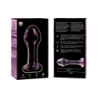 NEBULA SERIES BY IBIZA - MODELO 2 TAPÓN ANAL DE VIDRIO DE BOROSILICATO ROSA 11 CM -O- 3,5 CM