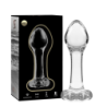 NEBULA SERIES BY IBIZA - MODELO 2 TAPÓN ANAL DE VIDRIO DE BOROSILICATO TRANSPARENTE 11 CM -O- 3,5 CM