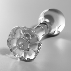 NEBULA SERIES BY IBIZA - MODELO 2 TAPÓN ANAL DE VIDRIO DE BOROSILICATO TRANSPARENTE 11 CM -O- 3,5 CM