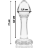 NEBULA SERIES BY IBIZA - MODELO 2 TAPÓN ANAL DE VIDRIO DE BOROSILICATO TRANSPARENTE 11 CM -O- 3,5 CM