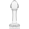 NEBULA SERIES BY IBIZA - MODELO 2 TAPÓN ANAL DE VIDRIO DE BOROSILICATO TRANSPARENTE 11 CM -O- 3,5 CM