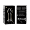 NEBULA SERIES BY IBIZA - MODELO 2 TAPÓN ANAL DE VIDRIO DE BOROSILICATO TRANSPARENTE 11 CM -O- 3,5 CM