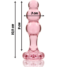 NEBULA SERIES BY IBIZA - MODELO 1 TAPÓN ANAL DE VIDRIO DE BOROSILICATO ROSA 10,5 CM -O- 3 CM