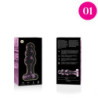 NEBULA SERIES BY IBIZA - MODELO 1 TAPÓN ANAL DE VIDRIO DE BOROSILICATO ROSA 10,5 CM -O- 3 CM