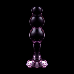 NEBULA SERIES BY IBIZA - MODELO 1 TAPÓN ANAL DE VIDRIO DE BOROSILICATO ROSA 10,5 CM -O- 3 CM
