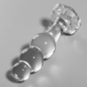 NEBULA SERIES BY IBIZA - MODELO 1 TAPÓN ANAL DE VIDRIO DE BOROSILICATO TRANSPARENTE 10,5 CM -O- 3 CM