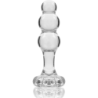 NEBULA SERIES BY IBIZA - MODELO 1 TAPÓN ANAL DE VIDRIO DE BOROSILICATO TRANSPARENTE 10,5 CM -O- 3 CM