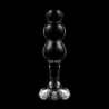 SERIE NEBULA DE IBIZA - MODELO 1 TAPÓN ANAL DE VIDRIO DE BOROSILICATO TRANSPARENTE 10,5 CM -O- 3 CM