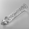 SERIE NEBULA DE IBIZA - MODELO 12 DILDO DE VIDRIO DE BOROSILICATO TRANSPARENTE 17 CM -O- 3,5 CM