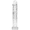 SERIE NEBULA DE IBIZA - MODELO 12 DILDO DE VIDRIO DE BOROSILICATO TRANSPARENTE 17 CM -O- 3,5 CM