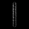 SERIE NEBULA DE IBIZA - MODELO 15 DILDO DE VIDRIO DE BOROSILICATO TRANSPARENTE 18,5 CM -O- 3 CM