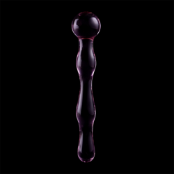 SERIE NEBULA DE IBIZA - MODELO 13 DILDO DE VIDRIO DE BOROSILICATO ROSA 18 CM -O- 3,5 CM
