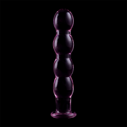 SERIE NEBULA DE IBIZA - MODELO 10 DILDO DE VIDRIO DE BOROSILICATO ROSA 16,5 CM -O- 3,5 CM