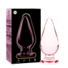 NEBULA SERIES BY IBIZA - MODELO 4 TAPÓN ANAL DE VIDRIO DE BOROSILICATO ROSA 11 CM -O- 5 CM