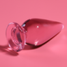 NEBULA SERIES BY IBIZA - MODELO 4 TAPÓN ANAL DE VIDRIO DE BOROSILICATO ROSA 11 CM -O- 5 CM