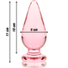 NEBULA SERIES BY IBIZA - MODELO 4 TAPÓN ANAL DE VIDRIO DE BOROSILICATO ROSA 11 CM -O- 5 CM