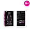 SERIE NEBULA DE IBIZA - MODELO 4 TAPÓN ANAL DE VIDRIO DE BOROSILICATO ROSA 11 CM -O- 5 CM