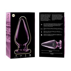 SERIE NEBULA DE IBIZA - MODELO 4 TAPÓN ANAL DE VIDRIO DE BOROSILICATO ROSA 11 CM -O- 5 CM