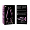 NEBULA SERIES BY IBIZA - MODELO 4 TAPÓN ANAL DE VIDRIO DE BOROSILICATO ROSA 11 CM -O- 5 CM