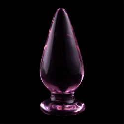 NEBULA SERIES BY IBIZA - MODELO 4 TAPÓN ANAL DE VIDRIO DE BOROSILICATO ROSA 11 CM -O- 5 CM