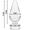 NEBULA SERIES BY IBIZA - MODELO 4 TAPÓN ANAL DE VIDRIO DE BOROSILICATO TRANSPARENTE 11 CM -O- 5 CM