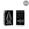 NEBULA SERIES BY IBIZA - MODELO 4 TAPÓN ANAL DE VIDRIO DE BOROSILICATO TRANSPARENTE 11 CM -O- 5 CM