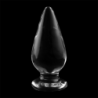 NEBULA SERIES BY IBIZA - MODELO 4 TAPÓN ANAL DE VIDRIO DE BOROSILICATO TRANSPARENTE 11 CM -O- 5 CM