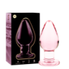 NEBULA SERIES BY IBIZA - MODELO 3 TAPÓN ANAL DE VIDRIO DE BOROSILICATO ROSA 11 CM -O- 5 CM
