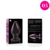 NEBULA SERIES BY IBIZA - MODELO 3 TAPÓN ANAL DE VIDRIO DE BOROSILICATO ROSA 11 CM -O- 5 CM