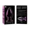NEBULA SERIES BY IBIZA - MODELO 3 TAPÓN ANAL DE VIDRIO DE BOROSILICATO ROSA 11 CM -O- 5 CM