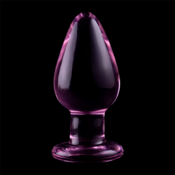 NEBULA SERIES BY IBIZA - MODELO 3 TAPÓN ANAL DE VIDRIO DE BOROSILICATO ROSA 11 CM -O- 5 CM