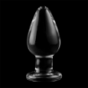 NEBULA SERIES BY IBIZA - MODELO 3 TAPÓN ANAL DE VIDRIO DE BOROSILICATO TRANSPARENTE 11 CM -O- 5 CM