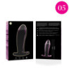 NEBULA SERIES BY IBIZA - MODELO 5 TAPÓN ANAL DE VIDRIO DE BOROSILICATO ROSA 12,5 CM -O- 3,5 CM