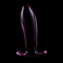 NEBULA SERIES BY IBIZA - MODELO 5 TAPÓN ANAL DE VIDRIO DE BOROSILICATO ROSA 12,5 CM -O- 3,5 CM