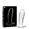 NEBULA SERIES BY IBIZA - MODELO 5 TAPÓN ANAL DE VIDRIO DE BOROSILICATO TRANSPARENTE 12,5 CM -O- 3,5 CM
