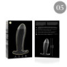 NEBULA SERIES BY IBIZA - MODELO 5 TAPÓN ANAL DE VIDRIO DE BOROSILICATO TRANSPARENTE 12,5 CM -O- 3,5 CM
