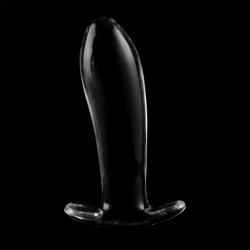 NEBULA SERIES BY IBIZA - MODELO 5 TAPÓN ANAL DE VIDRIO DE BOROSILICATO TRANSPARENTE 12,5 CM -O- 3,5 CM