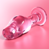 NEBULA SERIES BY IBIZA - MODELO 6 TAPÓN ANAL DE VIDRIO DE BOROSILICATO ROSA 12,5 CM -O- 4 CM