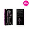 NEBULA SERIES BY IBIZA - MODELO 6 TAPÓN ANAL DE VIDRIO DE BOROSILICATO ROSA 12,5 CM -O- 4 CM
