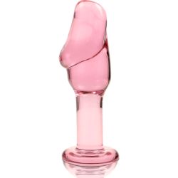 NEBULA SERIES BY IBIZA - MODELO 6 TAPÓN ANAL DE VIDRIO DE BOROSILICATO ROSA 12,5 CM -O- 4 CM