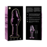 NEBULA SERIES BY IBIZA - MODELO 6 TAPÓN ANAL DE VIDRIO DE BOROSILICATO ROSA 12,5 CM -O- 4 CM