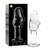 NEBULA SERIES BY IBIZA - MODELO 6 TAPÓN ANAL DE VIDRIO DE BOROSILICATO TRANSPARENTE 12,5 CM -O- 4 CM