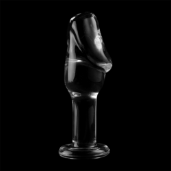NEBULA SERIES BY IBIZA - MODELO 6 TAPÓN ANAL DE VIDRIO DE BOROSILICATO TRANSPARENTE 12,5 CM -O- 4 CM