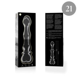 NEBULA SERIES BY IBIZA - MODELO 21 DILDO CRISTAL TRANSPARENTE 20.5 CM -O- 3.5 CM