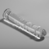 SERIE NEBULA DE IBIZA - MODELO 16 DILDO DE VIDRIO DE BOROSILICATO TRANSPARENTE 18,5 CM -O- 3 CM