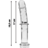 SERIE NEBULA DE IBIZA - MODELO 16 DILDO DE VIDRIO DE BOROSILICATO TRANSPARENTE 18,5 CM -O- 3 CM