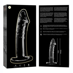 NEBULA SERIES BY IBIZA - MODELO 19 DILDO CRISTAL TRANSPARENTE 18.5 CM -O- 4 CM