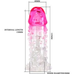 PRETTY LOVE - FUNDA DE AGRANDAMIENTO REALISTA WILFORD CON PENE EN RELIEVE ROSA